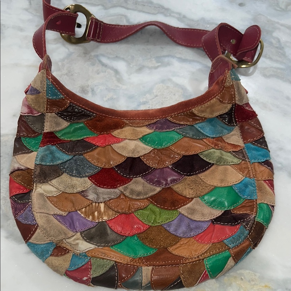 Lucky Brand Colorful Scalloped Shoulder Bag